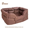 Brown Rectangular Waterproof Dog Bed